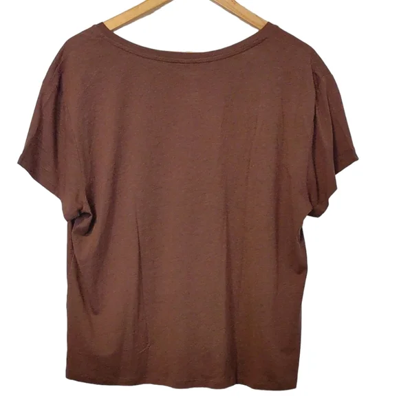 Girlfriend Collective Eva Cupro Cotton Cropped V-Neck Cocoon X-Large - Picture 2 of 4